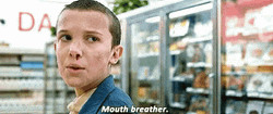 Eleven Mouth Breather Nose Bleed GIF