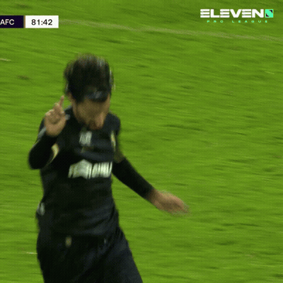 Eleven Pro League Screen Behind Soccer Player GIF