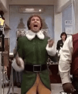 Elf Dad Excited Jumping GIF