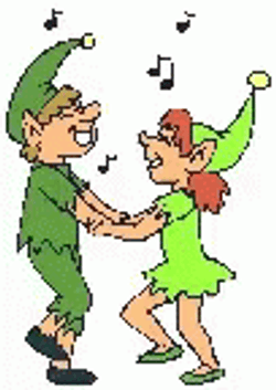 Elf Dancing Boy And Girl GIF