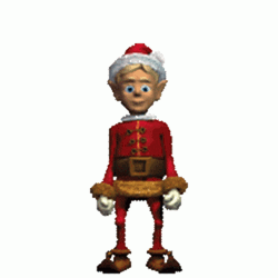 Elf Dancing Candy Canes GIF