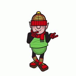 Elf Dancing Walking Forwards GIF