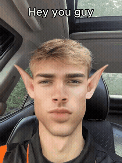 Elf-Eared Man Sitting In Car Saying Hey You Guy GIF