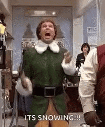 Elf Excited Because Its Snowing GIF