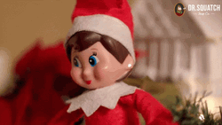 Elf On The Shelf Moving Covering Mouth GIF