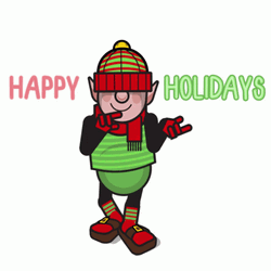 Elf On The Shelf Moving Happy Holidays GIF