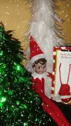 Elf On The Shelf Moving Snow Fall GIF