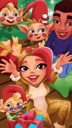 Elf Santa Family GIF