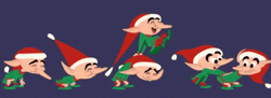 Elf Santa Jumping Around GIF