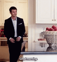 Elijah Mikaelson Vampire Diaries Good Morning GIF