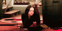 Elizabeth Gillies Eating Ice Cream GIF