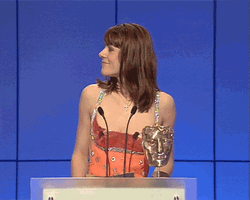 Elizabeth Hurley At The Podium GIF