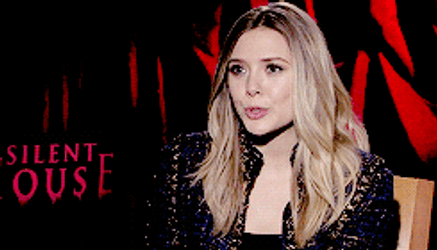 Elizabeth Olsen Air Quotes GIF