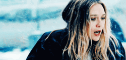 Elizabeth Olsen In Snow GIF