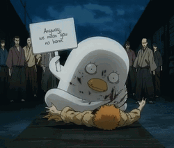 Elizabeth Punching Saitou Shimaru Gintama GIF