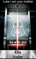 Ella Vader May The 4Th Be With You GIF