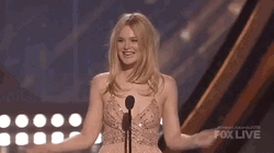 Elle Fanning Happy Radio Music Awards GIF