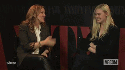 Elle Fanning Laughing Interview GIF