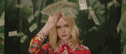 Elle Fanning Make It Rain Money GIF