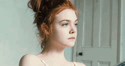 Elle Fanning Pale Ginger Red Hair GIF