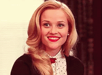 Elle Woods Wears Wide Smile GIF