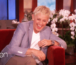 Ellen DeGeneres Laughing Hysterically GIF