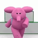 Elly Pink Elephant Model Walk GIF