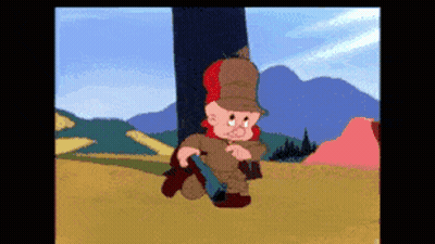 Elmer Fudd Holding Rifle