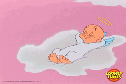 Elmer Fudd Sleeping In Heaven Cloud GIF