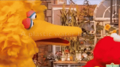 Elmo And Big Bird From Sesame Street Talking GIF