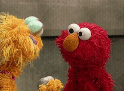 Elmo And Fozzie From Sesame Street GIF