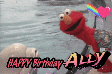 Elmo Birthday Card Happy Birthday Ally GIF
