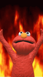 Elmo Burning In Hell Sesame Street GIF