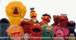 Elmo Dancing And Friends Saying Happy Birthday GIF