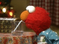 Elmo Dancing Drinking Water GIF