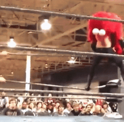 Elmo Dancing Hits Men Wrestler GIF