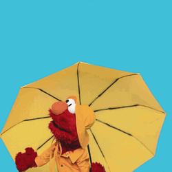 Elmo Dancing In The Rain GIF