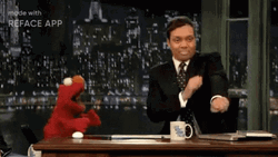 Elmo Dancing With Tv Host GIF