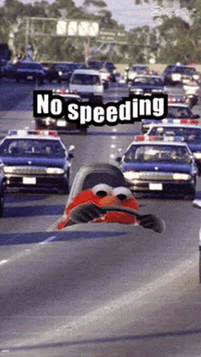 Elmo Driving Car No Speeding GIF