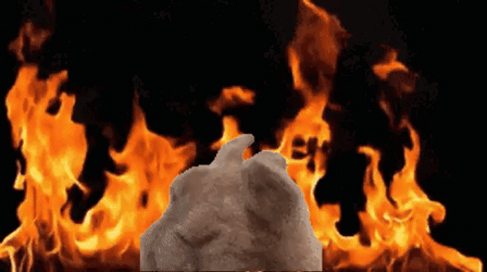 Elmo Fire Dancing Furry Rabbit GIF