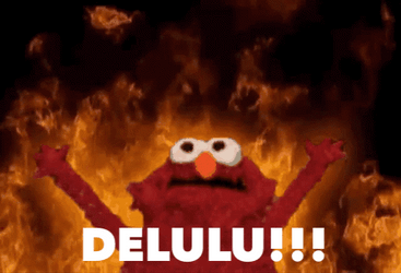Elmo Fire Delulu GIF