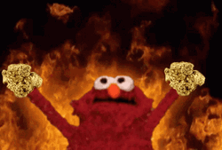 Elmo Fire Holding Gold Ores GIF
