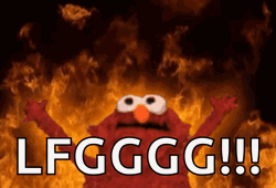 Elmo Fire Let's Freaking Go GIF