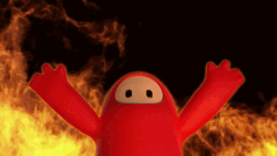 Elmo Fire Reaction Fall Guys GIF