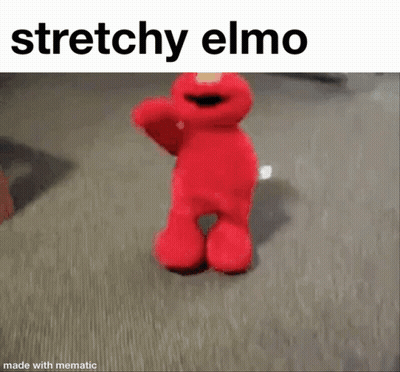 Elmo From Sesame Street Is Dancing On The Floor In A Video Made With Mematic . GIF