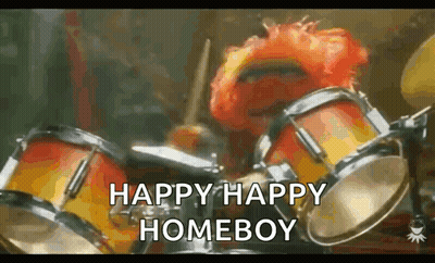Elmo From Sesame Street Is Playing Drums In A Video . GIF