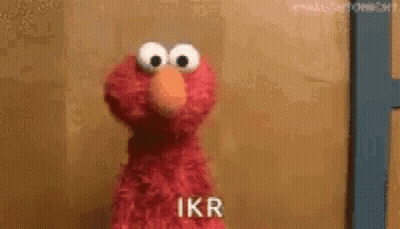 Elmo From Sesame Street Is Standing In Front Of A Door And Says I Kr . GIF