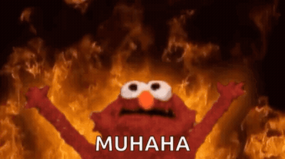 Elmo From Sesame Street Saying Muhaha GIF