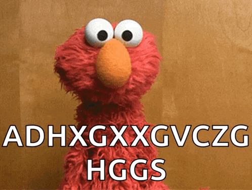 Elmo From Sesame Street Says Adhxgxxgvczg Hgs GIF
