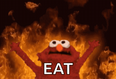 Elmo From Sesame Street Says Eat GIF